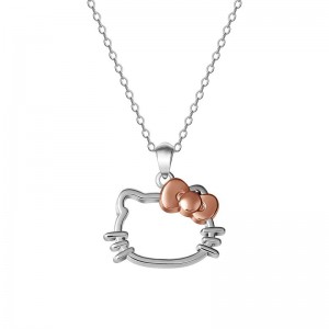 Accessories Sanrio Hello Kitty Sterling Silver Silhouette Necklace Saudi Arabia | QU9817406