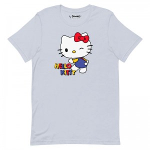 Apparel Sanrio Hello Kitty Primary Logo Light Blue T-Shirt Saudi Arabia | TB2365018