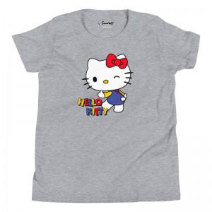 Apparel Sanrio Youth Hello Kitty Primary Logo Heather Gray T-Shirt Saudi Arabia | FD8197254