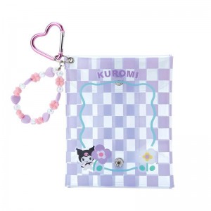 Bags Sanrio Kuromi Clear Snap Mini (Pastel Check Series) Pouch Saudi Arabia | VK4067931