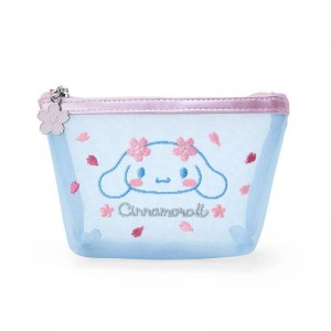 Sanrio Characters Sanrio Cinnamoroll Mesh Zipper (Pink Sakura Series) Pouch Saudi Arabia | AB9835271