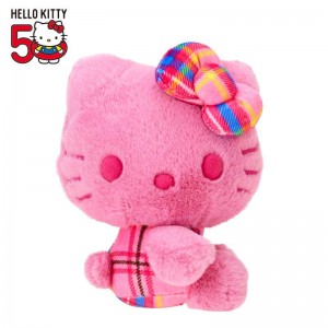 Sanrio Characters Sanrio Hello Kitty 50th Anniv. Plush Mascot (Pink Tartan) Plushies Saudi Arabia | ND9268150