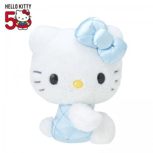Sanrio Characters Sanrio Hello Kitty 50th Anniv. Plush Mascot (Quilted Blue) Plushies Saudi Arabia | AW3420659