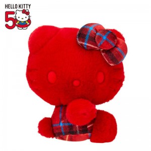 Sanrio Characters Sanrio Hello Kitty 50th Anniv. Plush Mascot (Red Tartan) Plushies Saudi Arabia | FX9705241