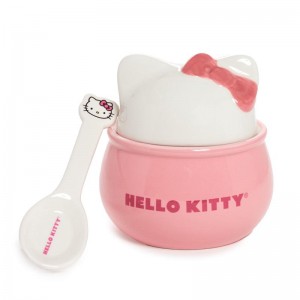 Sanrio Characters Sanrio Hello Kitty Ceramic Sculpted Bowl and Spoon Set Bowl Saudi Arabia | EH5382194