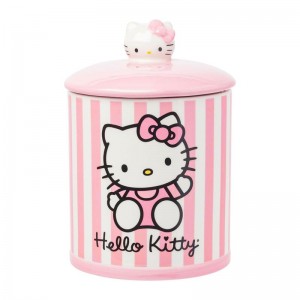 Sanrio Characters Sanrio Hello Kitty Pink Stripe Ceramic Storage Jar Storage Jar Saudi Arabia | FH2360179