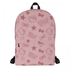 Sanrio Characters Sanrio Hello Kitty Pink Western All-over Print Backpack Saudi Arabia | IW3015628