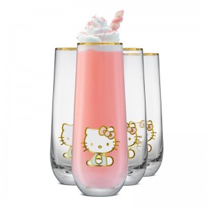 Sanrio Characters Sanrio Hello Kitty Stay Gold Stemless (Set of 4) Flutes Saudi Arabia | ID7062351