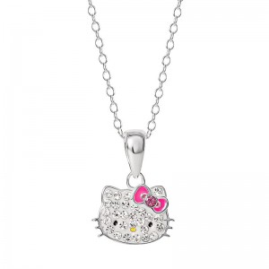 Sanrio Characters Sanrio Hello Kitty Sterling Silver Crystal Necklace Saudi Arabia | YZ7941368