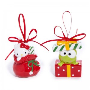 Sanrio Characters Sanrio Hello Kitty and Keroppi 2-pc Holiday Ceramic Set (Red) Ornament Saudi Arabia | WS2158604