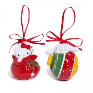 Sanrio Characters Sanrio Hello Kitty and Cinnamoroll 2-pc Holiday Ceramic Set (Red) Ornament Saudi Arabia | QD5140832