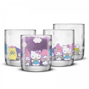 Sanrio Characters Sanrio Hello Kitty and Friends Rainbow Short Drinking (Set of 4) Glasses Saudi Arabia | UQ9720148
