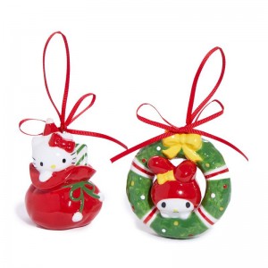 Sanrio Characters Sanrio Hello Kitty and My Melody 2-pc Holiday Ceramic Set (Red) Ornament Saudi Arabia | FW4078251