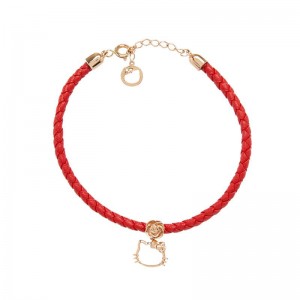 Sanrio Characters Sanrio Hello Kitty x Chow Tai Fook Rose Silhouette 18K Gold Red Bracelet Saudi Arabia | WK0214659