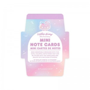 Sanrio Characters Sanrio Hello Kitty x Studio Oh! 50th Anniversary Mini Note Cards and Sticker Note Cards And Sticker Saudi Arabia | WE4085961