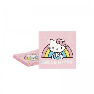 Sanrio Characters Sanrio Hello Kitty x Studio Oh! Rainbow Skies Beverage Napkins Saudi Arabia | JT3792504