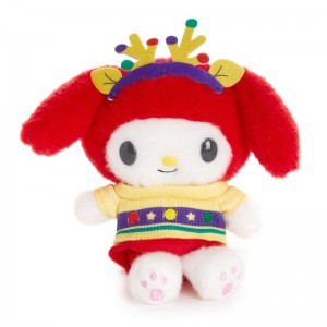 Sanrio Characters Sanrio My Melody Fuzzy Plush (Sweater Weather Series) Plushies Saudi Arabia | FQ8912034