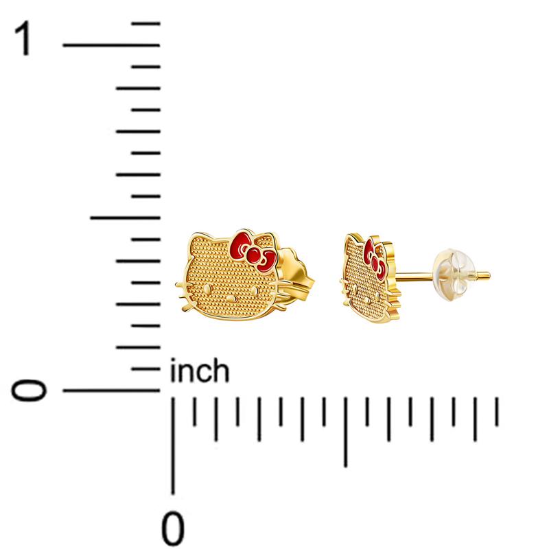 Accessories Sanrio Hello Kitty 10K Yellow Gold Stud With Enamel Bow Earrings  Saudi Arabia |  JL9604183
