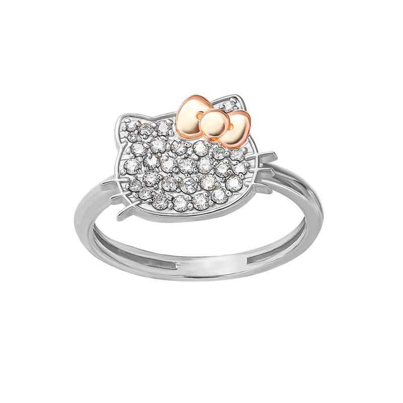 Accessories Sanrio Hello Kitty 14K White Gold Pavé Diamond (Size 7 Only) Ring  Saudi Arabia |  EV5369210