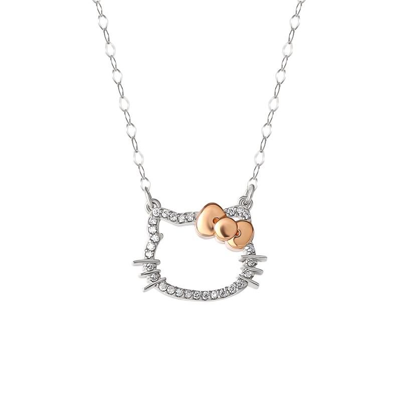 Accessories Sanrio Hello Kitty 14K White Gold Diamond Necklace  Saudi Arabia |  GU1670254