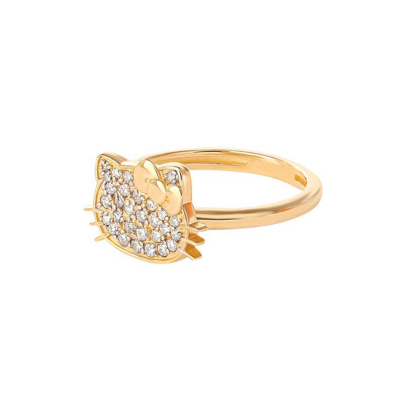 Accessories Sanrio Hello Kitty 14K Yellow Gold Pavé Diamond (Size 7 Only) Ring  Saudi Arabia |  SB5640923