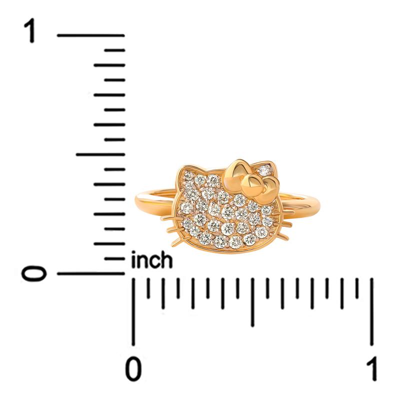 Accessories Sanrio Hello Kitty 14K Yellow Gold Pavé Diamond (Size 7 Only) Ring  Saudi Arabia |  SB5640923