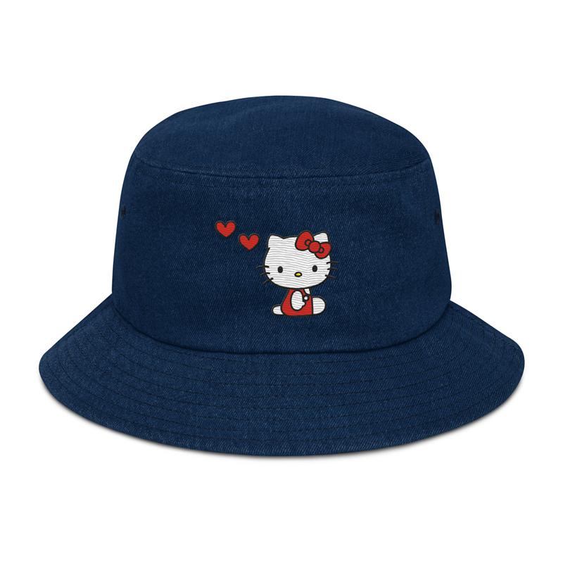 Accessories Sanrio Hello Kitty Embroidered Denim Bucket Hat  Saudi Arabia |  US4209637