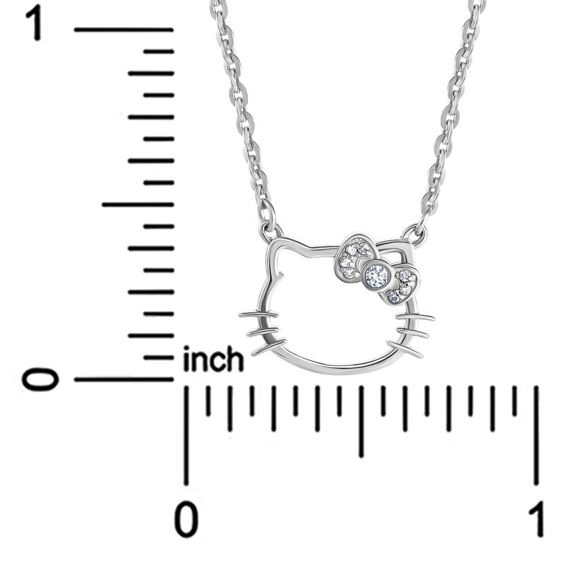 Accessories Sanrio Hello Kitty Sterling Silver Silhouette Diamond Necklace  Saudi Arabia |  QP1839764