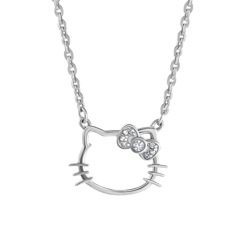 Accessories Sanrio Hello Kitty Sterling Silver Silhouette Diamond Necklace  Saudi Arabia |  QP1839764