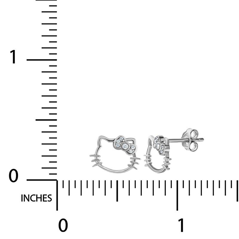 Accessories Sanrio Hello Kitty Sterling Silver Silhouette Diamond Stud Earrings  Saudi Arabia |  BG7234518