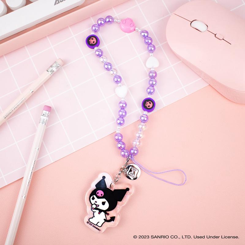 Accessories Sanrio Kuromi Beaded Charm Mobile Phone Wrist Straps  Saudi Arabia |  XG7345096