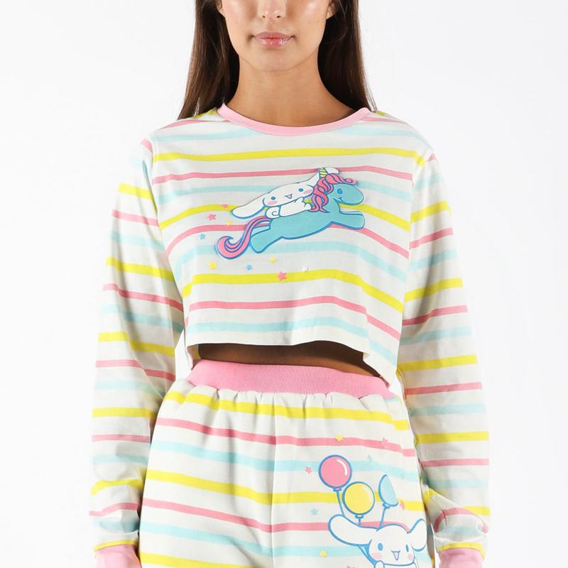 Apparel Sanrio Cinnamoroll x Dumbgood Striped Crop Longsleeve Longsleeve  Saudi Arabia |  FJ5217306