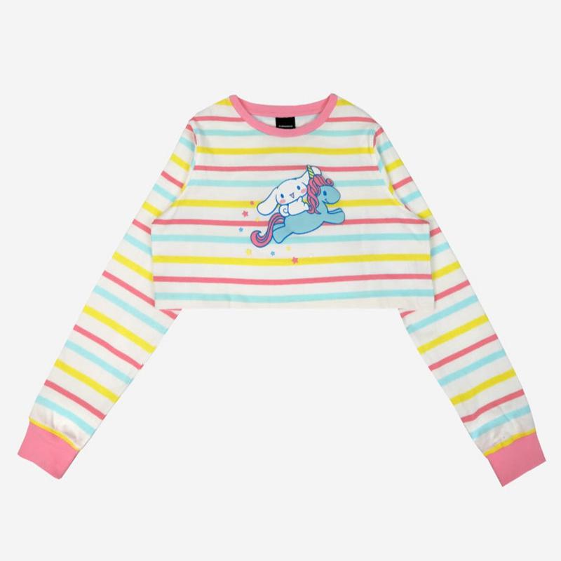Apparel Sanrio Cinnamoroll x Dumbgood Striped Crop Longsleeve Longsleeve  Saudi Arabia |  FJ5217306