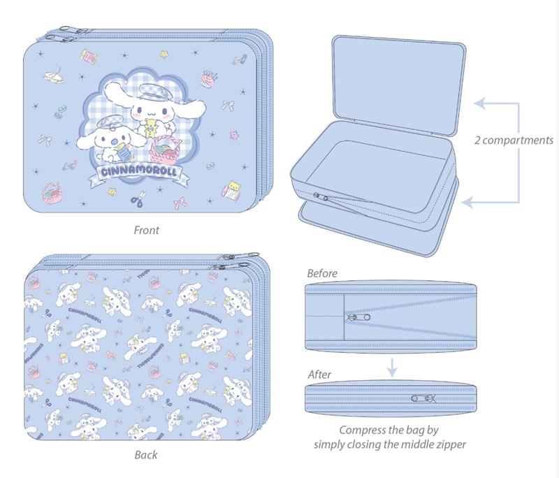Bags Sanrio Cinnamoroll Expandable Packing Cube (Gingham Paperboy Series) Bags  Saudi Arabia |  LW1426507