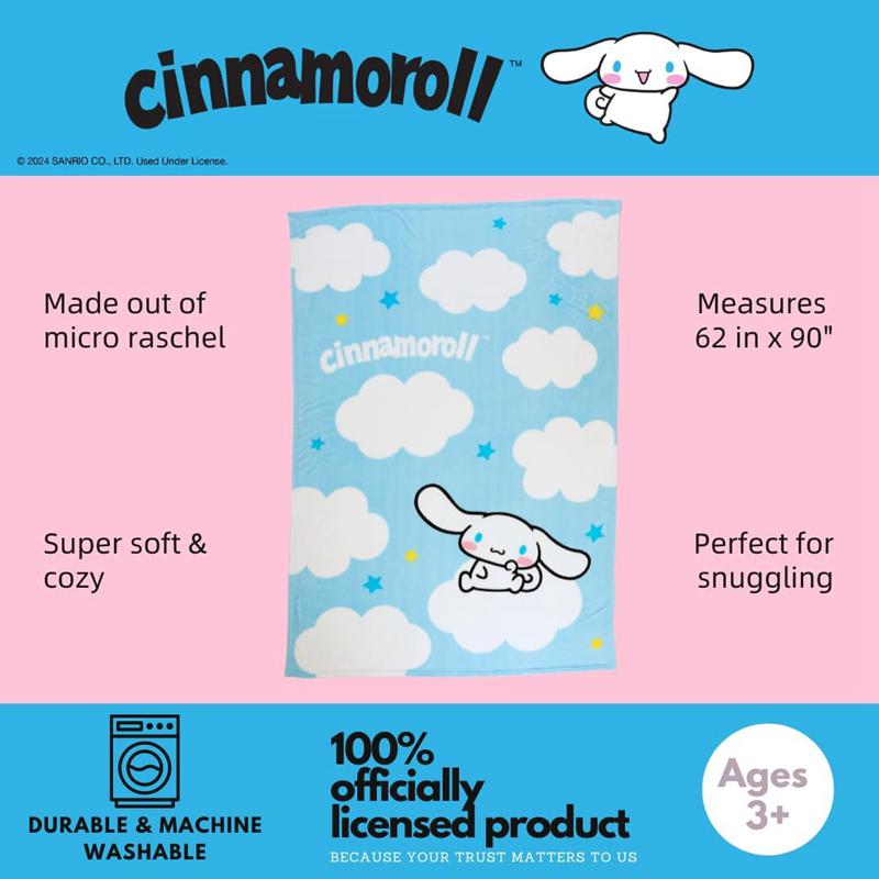 Sanrio Characters Sanrio Cinnamoroll Wish Upon A Star Throw Blanket  Saudi Arabia |  FM6497852