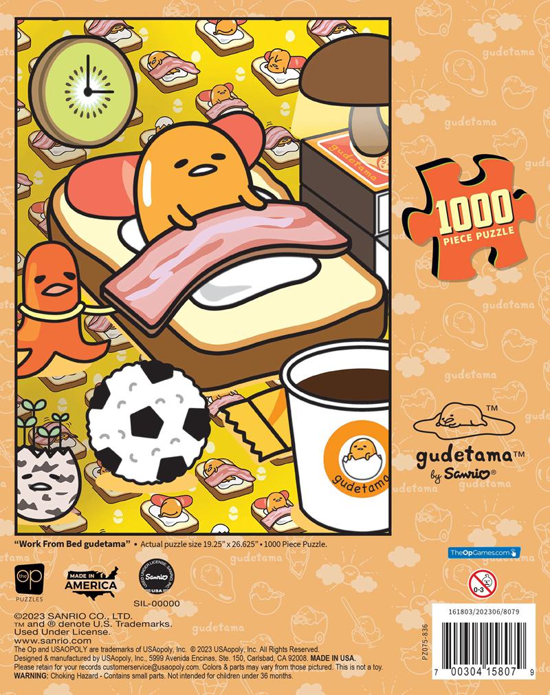 Sanrio Characters Sanrio Gudetama Work From Bed 1000-pc Puzzles  Saudi Arabia |  SI2079461
