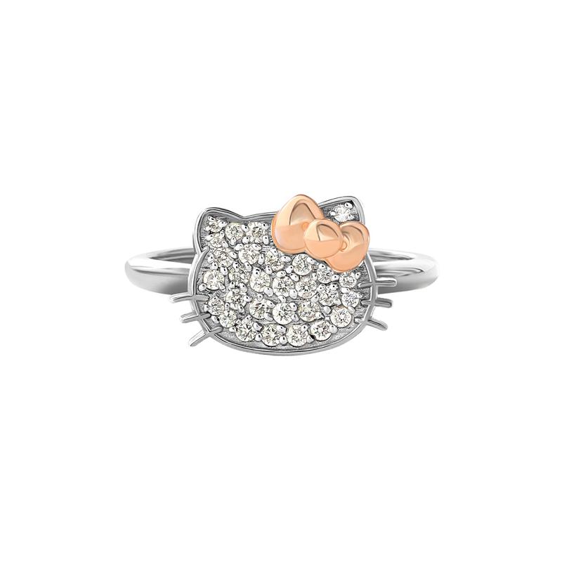 Sanrio Characters Sanrio Hello Kitty 14K White Gold Pavé Diamond (Size 7 Only) Ring  Saudi Arabia |  JQ8679541
