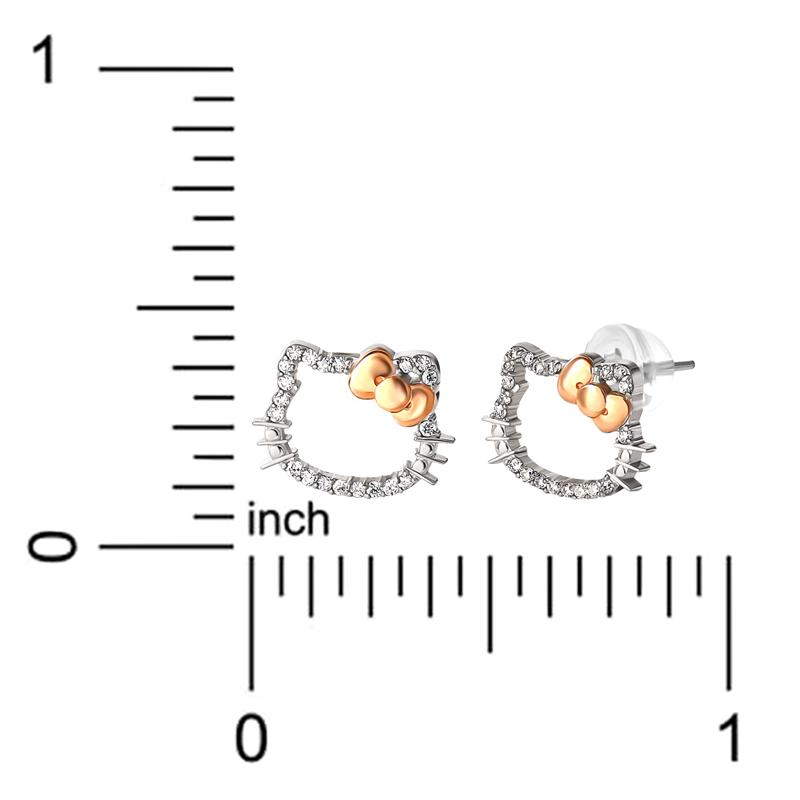 Sanrio Characters Sanrio Hello Kitty 14K White Gold Diamond Stud Earrings  Saudi Arabia |  JQ6123579