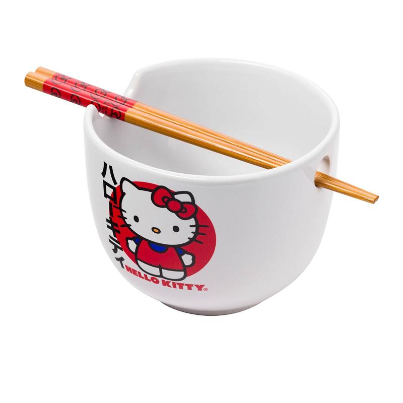 Sanrio Characters Sanrio Hello Kitty Ceramic Ramen Bowl and Chopstick Set (Japan Logo) Bowl  Saudi Arabia |  YK8476351