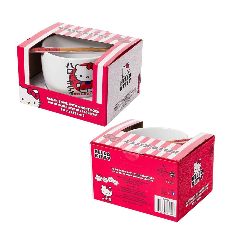 Sanrio Characters Sanrio Hello Kitty Ceramic Ramen Bowl and Chopstick Set (Japan Logo) Bowl  Saudi Arabia |  YK8476351