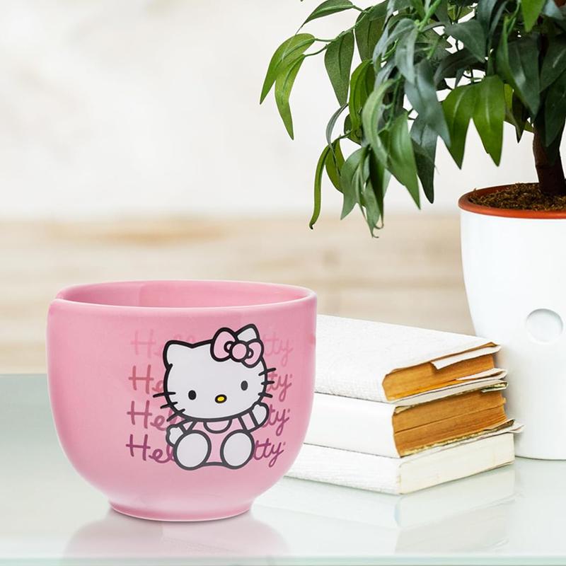 Sanrio Characters Sanrio Hello Kitty Ceramic Ramen Bowl and Chopstick Set (Pink Wave) Bowl  Saudi Arabia |  HI5729361