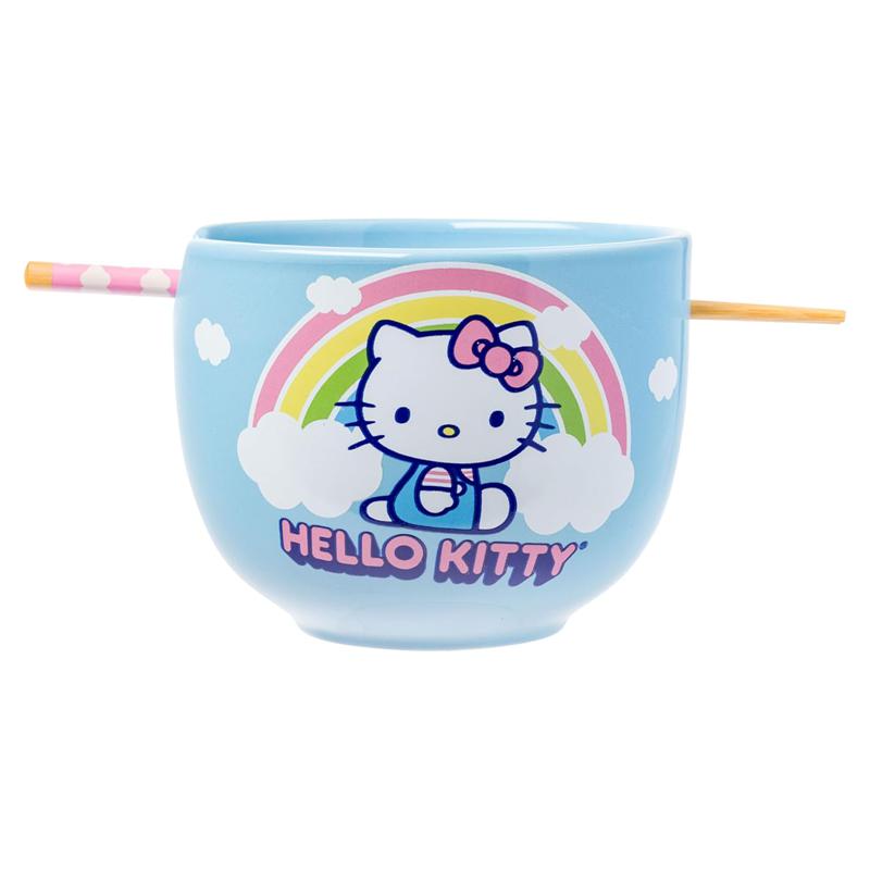 Sanrio Characters Sanrio Hello Kitty Ceramic Ramen Bowl and Chopstick Set (Rainbow) Bowl  Saudi Arabia |  JI1802439