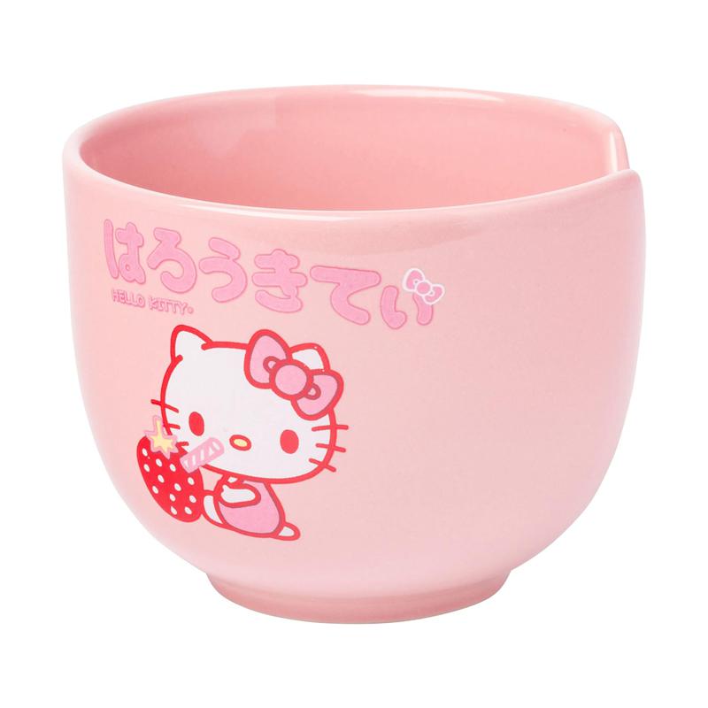 Sanrio Characters Sanrio Hello Kitty Ceramic Ramen Bowl and Chopstick Set (Strawberry Milk) Bowl  Saudi Arabia |  KO4620193