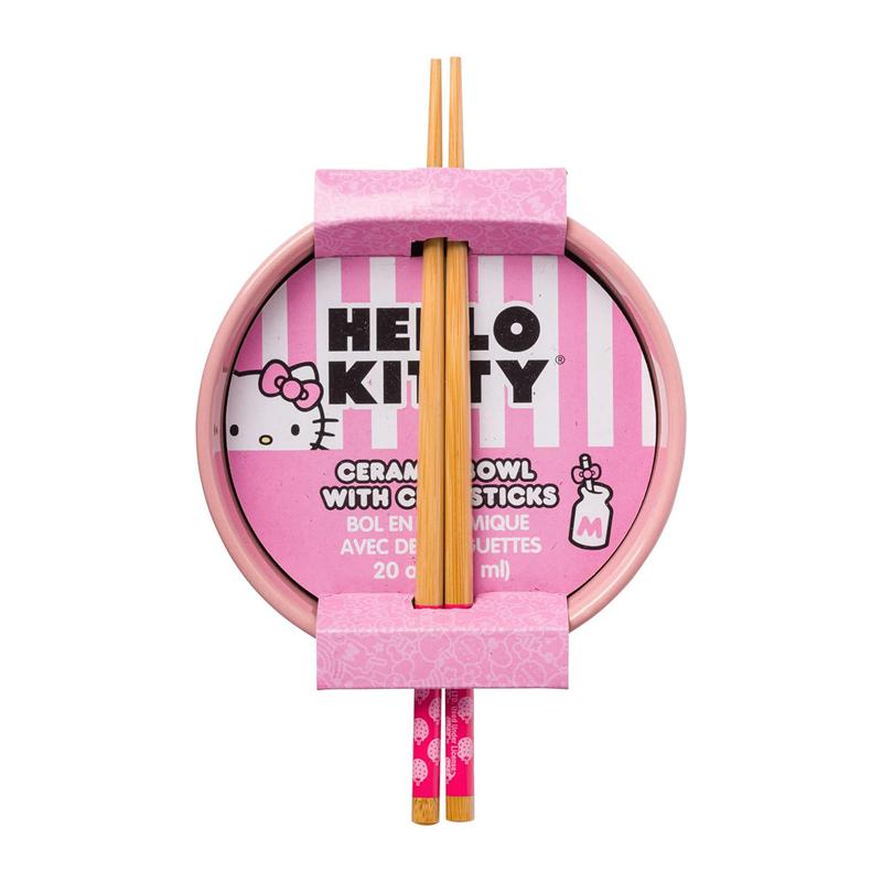 Sanrio Characters Sanrio Hello Kitty Ceramic Ramen Bowl and Chopstick Set (Strawberry Milk) Bowl  Saudi Arabia |  KO4620193