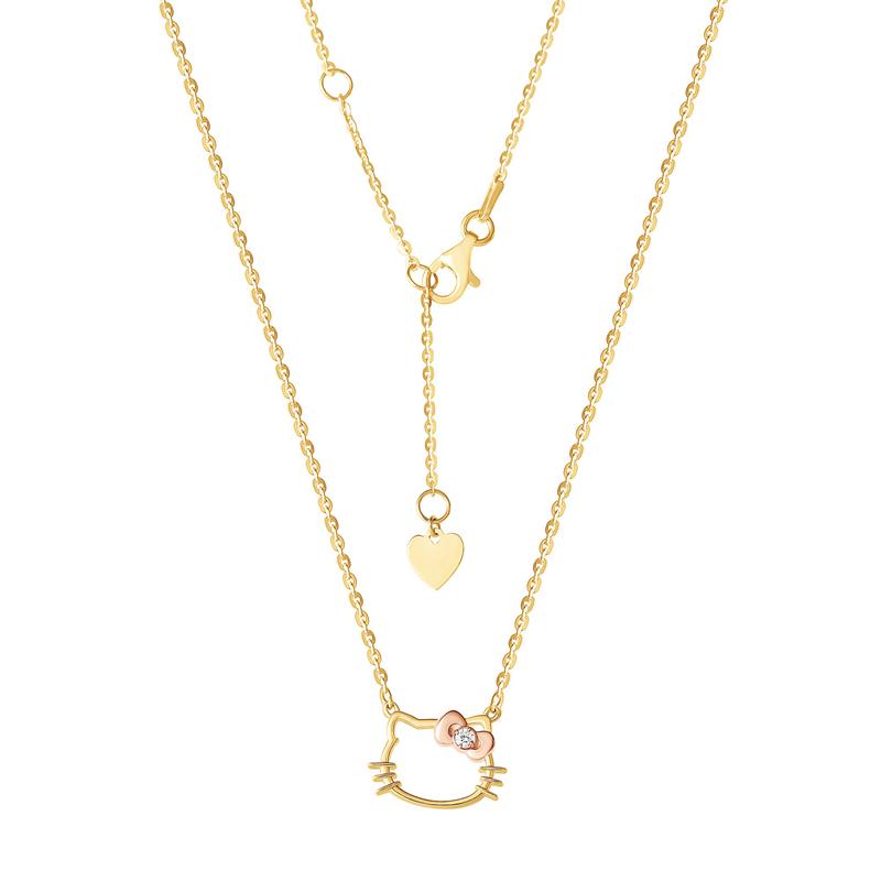 Sanrio Characters Sanrio Hello Kitty Gold Plated Silhouette Diamond Necklace  Saudi Arabia |  CJ7124380