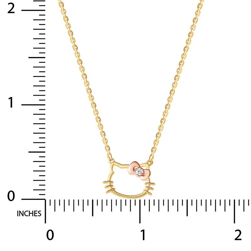 Sanrio Characters Sanrio Hello Kitty Gold Plated Silhouette Diamond Necklace  Saudi Arabia |  CJ7124380