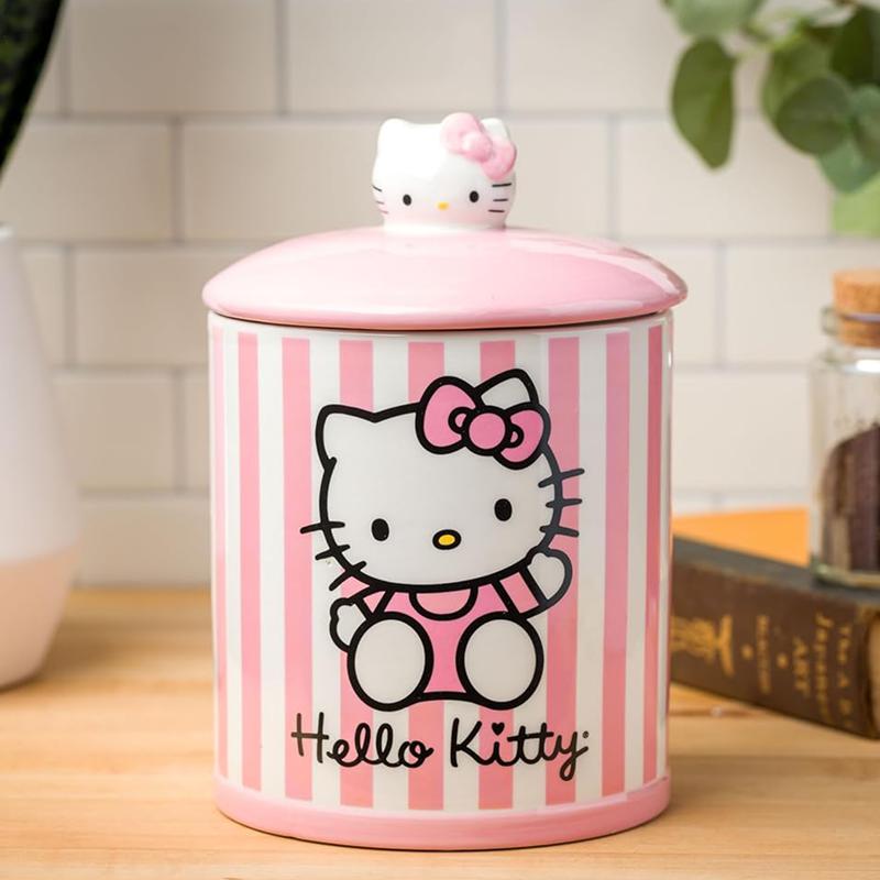 Sanrio Characters Sanrio Hello Kitty Pink Stripe Ceramic Storage Jar Storage Jar  Saudi Arabia |  FH2360179