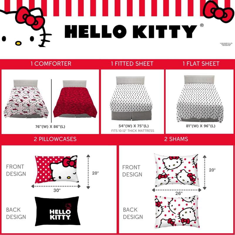 Sanrio Characters Sanrio Hello Kitty Polka Dot Party Bedding Set Bedding Set  Saudi Arabia |  GH3564780