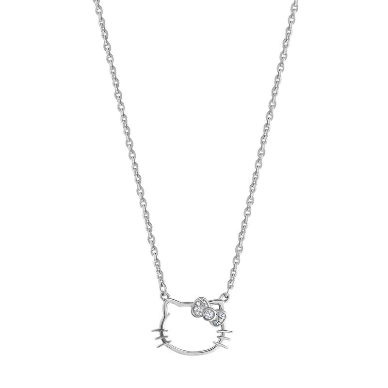 Sanrio Characters Sanrio Hello Kitty Sterling Silver Silhouette Diamond Necklace  Saudi Arabia |  BN8936270