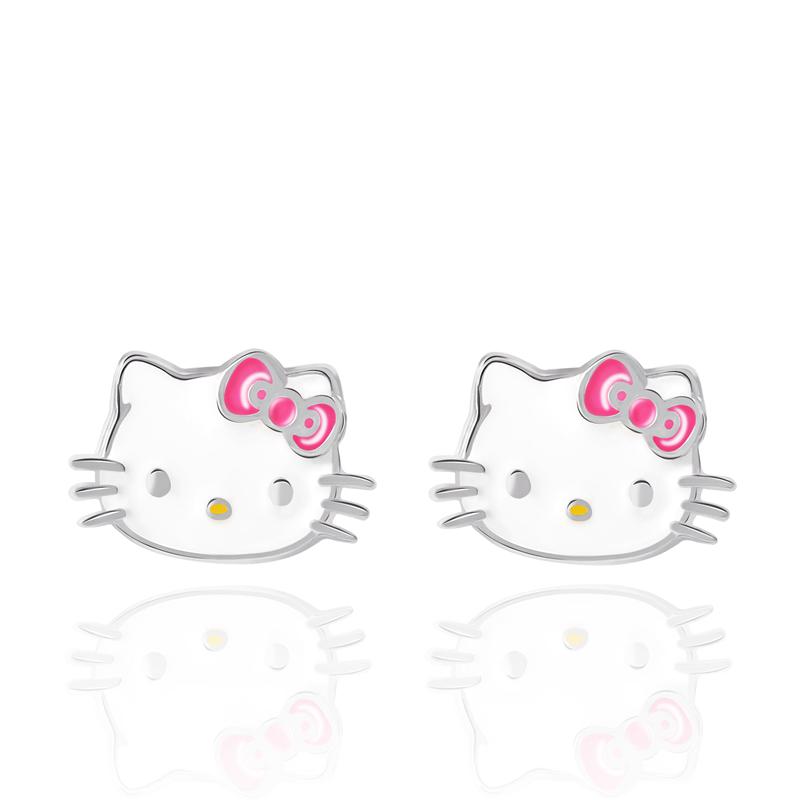 Sanrio Characters Sanrio Hello Kitty Sterling Silver Enamel Stud Earrings  Saudi Arabia |  KI5827903